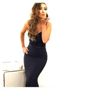 Black Sleeveless Evening Mermaid Dress